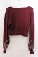 画像3: axes femme kawaii / ハート透かし長袖ニットカーデ  ワイン O-25-11-11-2078-AX-TO-IG-OS (3)