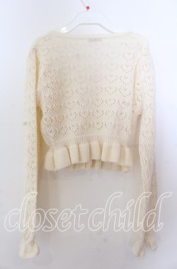 画像3: axes femme kawaii / クマブローチニットボレロ  シロ O-25-11-11-2079-AX-TO-IG-OS