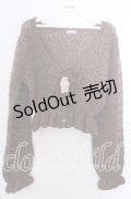 axes femme kawaii / クマブローチニットボレロ  ブラウン O-25-11-11-2080-AX-TO-IG-OS