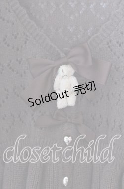 画像2: axes femme kawaii / クマブローチニットボレロ  ブラウン O-25-11-11-2080-AX-TO-IG-OS