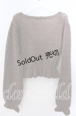 画像3: axes femme kawaii / クマブローチニットボレロ  ブラウン O-25-11-11-2080-AX-TO-IG-OS