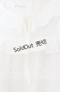 画像2: axes femme / コットン風フリルＡラインワンピース  アイボリー O-25-11-11-2009-AX-OP-IG-OS