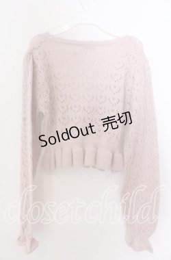 画像3: axes femme kawaii / クマブローチニットボレロ  ピンク O-25-11-11-2081-AX-TO-IG-OS