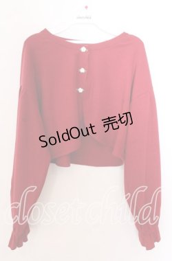 画像1: axes femme / ストロベリー刺繍ボレロ Ｆ アカ O-25-11-11-2082-AX-TO-IG-OS