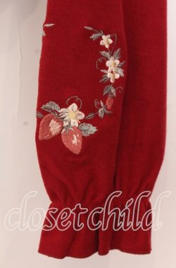 画像3: axes femme / ストロベリー刺繍ボレロ Ｆ アカ O-25-11-11-2082-AX-TO-IG-OS