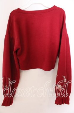 画像4: axes femme / ストロベリー刺繍ボレロ Ｆ アカ O-25-11-11-2082-AX-TO-IG-OS