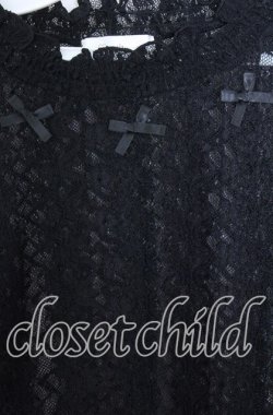 画像2: m petit by misako / レースインナートップス 3Ｌ クロ O-25-11-11-2084-LO-TO-IG-OS