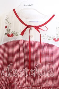 画像2: axes femme POETIQUE / ストロベリーガーデンワンピース Ｌ アカ O-25-11-11-2085-AX-OP-IG-OS