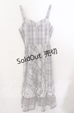 画像1: axes femme / センタージップチェックジャンスカ  グレー×ピンク O-25-11-11-2086-AX-OP-IG-OS