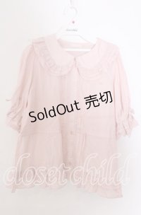 Chalmiere / クラシックコットンブラウス  ピンク O-25-11-11-2087-LO-BL-IG-OS