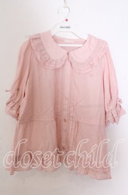 画像1: Chalmiere / クラシックコットンブラウス  ピンク O-25-11-11-2087-LO-BL-IG-OS
