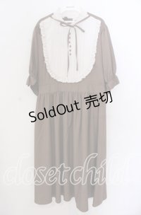m petit by misako / ナシジムジキリカエワンピース 3L ブラウン O-25-11-11-2010-LO-OP-IG-OS