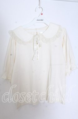 画像1: m petit by misako / 丸襟プルオーバー Ｌ オフ O-25-11-11-2088-LO-TO-IG-OS