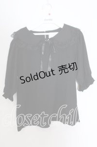 m petit by misako / 丸襟プルオーバー Ｌ クロ O-25-11-11-2090-LO-TO-IG-OS