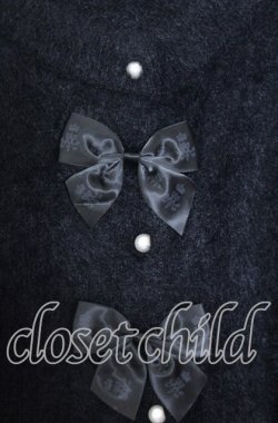 画像2: m petit by misako / リボンカーディガン 3Ｌ クロ O-25-11-11-2091-LO-TO-IG-OS