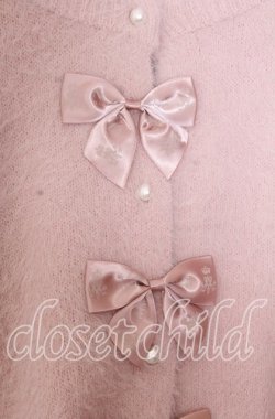 画像2: m petit by misako / リボンカーディガン 3Ｌ ピンク O-25-11-11-2092-LO-TO-IG-OS