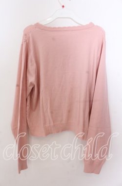 画像3: m petit by misako / AM*ハート透かしニットカーディガン 3Ｌ ピンク O-25-11-11-2096-LO-TO-IG-OS