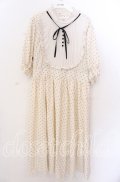 m petit by misako / 梨地水玉切り替えワンピース 3L アイボリー O-25-11-11-2011-LO-OP-IG-OS