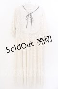 m petit by misako / 梨地水玉切り替えワンピース 3L アイボリー O-25-11-11-2011-LO-OP-IG-OS