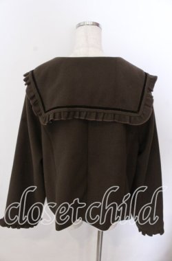 画像3: m petit by misako / セーラー襟ショートコート 4Ｌ ブラウン O-25-11-11-2099-LO-CO-IG-OS