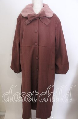 画像1: m petit by misako / AM*リボンコート 3Ｌ 濃ピンク O-25-11-11-2100-LO-CO-IG-OS
