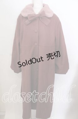画像1: m petit by misako / AM*リボンコート 3Ｌ 濃ピンク O-25-11-11-2100-LO-CO-IG-OS