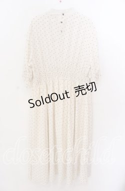 画像3: m petit by misako / 梨地水玉切り替えワンピース 3L アイボリー O-25-11-11-2011-LO-OP-IG-OS