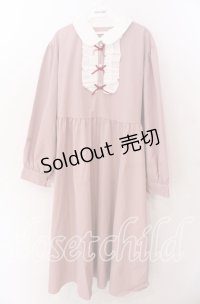 virally  / クラシックリボンワンピース 3L ピンク O-25-11-11-2013-LO-OP-IG-OS
