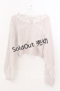 axes femme POETIQUE / レースデザインボレロ  ピンクベージュ O-25-11-11-2014-AX-TO-IG-OS