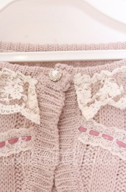 画像2: axes femme POETIQUE / レースデザインボレロ  ピンクベージュ O-25-11-11-2014-AX-TO-IG-OS