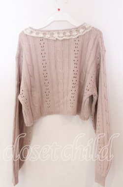 画像3: axes femme POETIQUE / レースデザインボレロ  ピンクベージュ O-25-11-11-2014-AX-TO-IG-OS