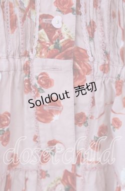 画像2: PINK HOUSE / ハートローズ柄半袖ワンピース  ピンク O-25-11-11-2018-LO-OP-IG-OS