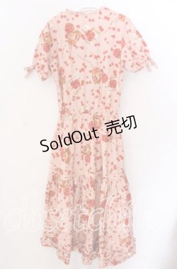 画像5: PINK HOUSE / ハートローズ柄半袖ワンピース  ピンク O-25-11-11-2018-LO-OP-IG-OS