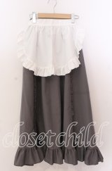 Cherirulu Chocola / MYフリルスカート+エプロン 4Ｌ グレー×シロ O-25-11-11-2019-LO-SK-IG-ZT248