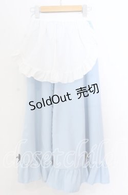 画像1: Cherirulu Chocola / MYフリルスカート+エプロン LL サックス O-25-11-11-2020-LO-SK-IG-OS