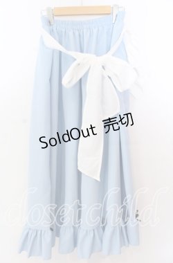 画像3: Cherirulu Chocola / MYフリルスカート+エプロン LL サックス O-25-11-11-2020-LO-SK-IG-OS