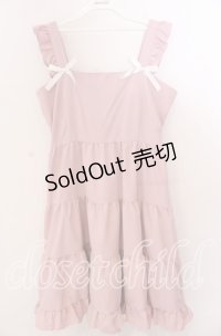 FLC / フリルジャンパースカート 4Ｌ ピンク O-25-11-11-2003-LO-OP-IG-ZT307
