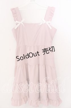 画像1: FLC / フリルジャンパースカート 4Ｌ ピンク O-25-11-11-2003-LO-OP-IG-ZT307