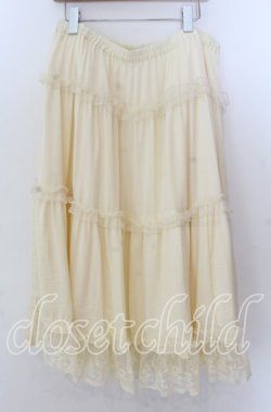 画像4: m petit by misako / サテンキリカエペチスカート 4Ｌ アイボリー O-25-11-11-2024-LO-SK-IG-OS