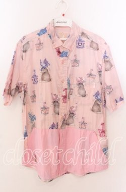 画像1: Karl Helmut / うさぎボンネットシャツ  ピンク O-25-11-11-2026-EL-BL-IG-OS