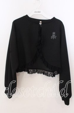 画像1: m petit by misako / MSKバラBフリルボレロ Ｍ クロ O-25-11-11-2029-LO-TO-IG-OS