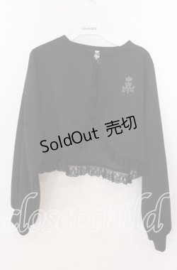 画像1: m petit by misako / MSKバラBフリルボレロ Ｍ クロ O-25-11-11-2029-LO-TO-IG-ZT278