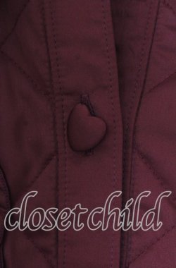 画像3: Secret Honey / ハートボタンキルティングブルゾン  ワイン O-25-11-11-2030-CA-JA-IG-OS