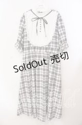 m petit by misako / チェックキリカエワンピース 3Ｌ シロ×クロ O-25-11-11-094-LO-OP-IG-OS