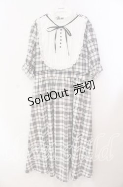 画像1: m petit by misako / チェックキリカエワンピース 3Ｌ シロ×クロ O-25-11-11-094-LO-OP-IG-OS