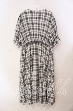 画像3: m petit by misako / チェックキリカエワンピース 3Ｌ シロ×クロ O-25-11-11-094-LO-OP-IG-OS