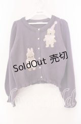 axes femme kawaii / ハロウィンナイト刺繍カーデ M パープル O-25-11-11-095-AX-TO-IG-OS