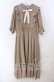 画像1: m petit by misako / NINA'SコラボAMハイショクメローワンピース 3Ｌ ベージュ O-25-11-11-098-LO-OP-IG-OS (1)