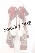 Qutie Frash / オフショル着物カーデ  レッド O-25-11-11-011-QU-TO-OW-OS