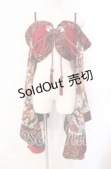 Qutie Frash / オフショル着物カーデ  レッド O-25-11-11-011-QU-TO-OW-OS